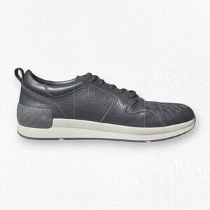 Bottega Veneta Black Leather Intrecciato Low Top Sneakers Men’s 41.5 Italy